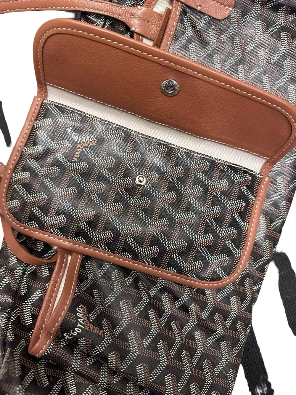 *EUC* Goyard Saint Louis GM Tote Black/Tan w/ Pouch